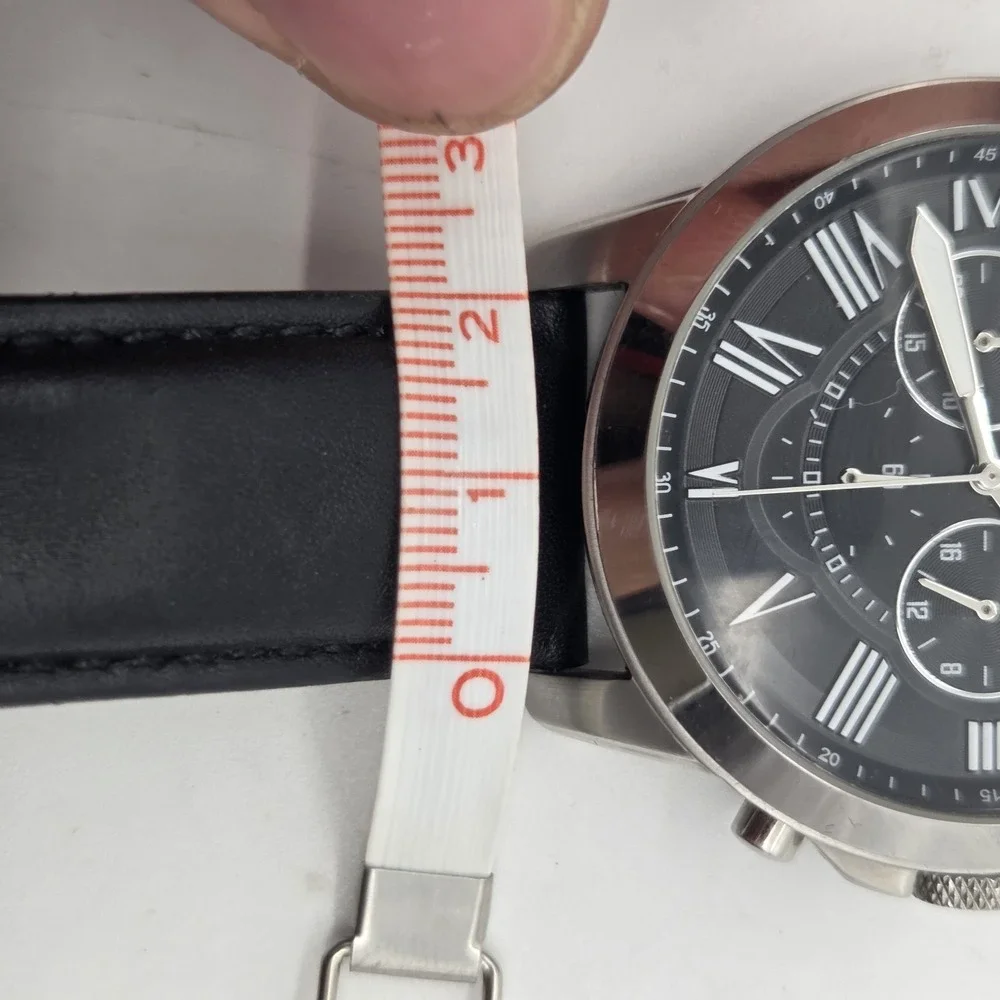Fossil Grant FS4812 Chrono Chronograph Wrist Watch Leather Strap Mens